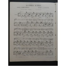 DESSAÜER Joseph Le Sommeil de Marie Chant Piano ca1850