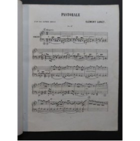 LORET Clément Pastorale Pièce pour Harmonium XIXe