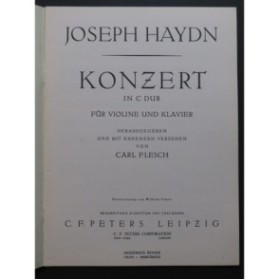 HAYDN Joseph Konzert C dur Piano Violon
