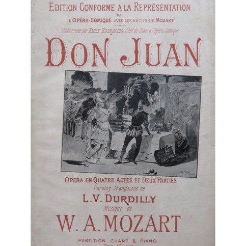 MOZART W. A. Don Juan Opéra Piano Chant ca1895