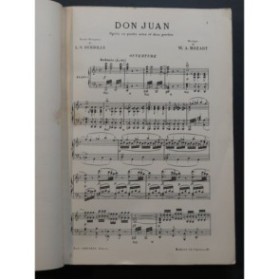 MOZART W. A. Don Juan Opéra Piano Chant ca1895