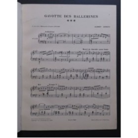 ARNAUD Albert Gavotte des Ballerines Piano 1909