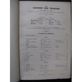 MARÉCHAL Henri La Taverne des Trabans Opéra Dédicace Chant Piano 1882