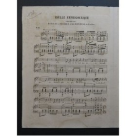 BERTRAND Ad. Idylle Amphigourique Chant Piano ca1850