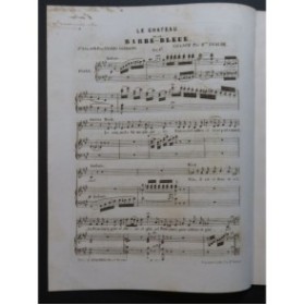 LIMNANDER Armand Le Château de Barbe-Bleue No 6 Dédicace Chant Piano 1851