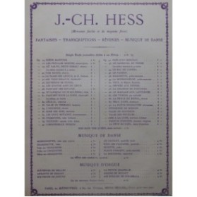 HESS J. Ch. La Chanson de Fortunio Offenbach Fantaisie Caprice Piano ca1865