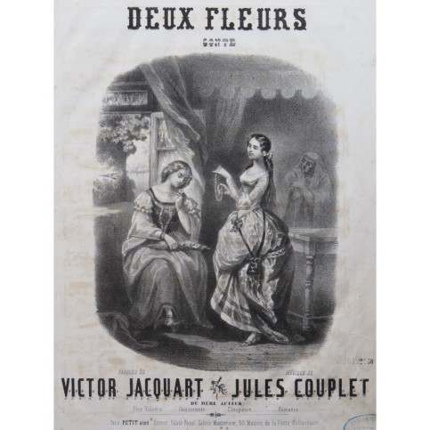COUPLET Jules Deux Fleurs Chant Piano ca1840