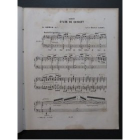 GORIA Alexandre Étude de Concert No 1 Op. 7 Piano ca1850