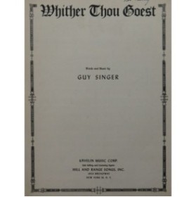 SINGER Guy Whiter Thou Goest Chant Piano 1954
