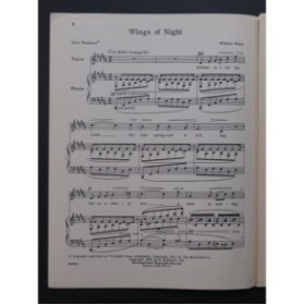 WATTS Wintter Wings of Night Chant Piano 1921
