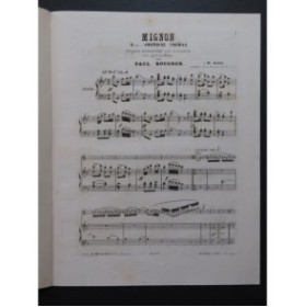 ROUGNON Paul Fantaisie Transcription sur Mignon Clarinette Piano 1878