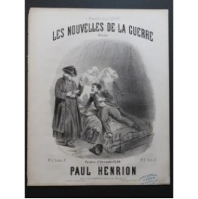 HENRION Paul Des nouvelles de la Guerre Chant Piano ca1865