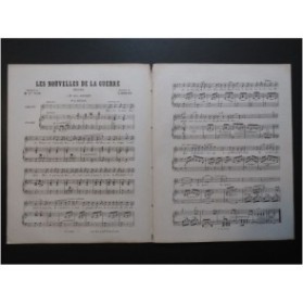 HENRION Paul Des nouvelles de la Guerre Chant Piano ca1865