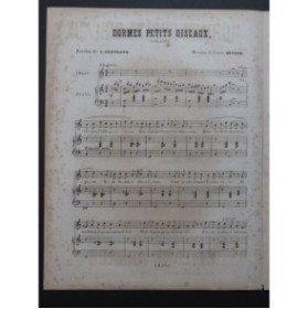 ARNAUD Étienne Dormez petits oiseaux Chant Piano ca1860