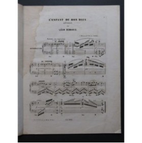 DEMARIS Léon L'Enfant du bon Dieu Piano ca1860