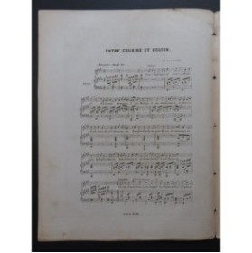 BÉRAT Frédéric Entre cousine et cousin Chant Piano 1849