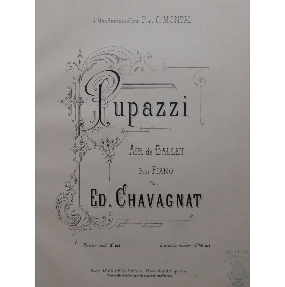 CHAVAGNAT Edouard Pupazzi Piano ca1888