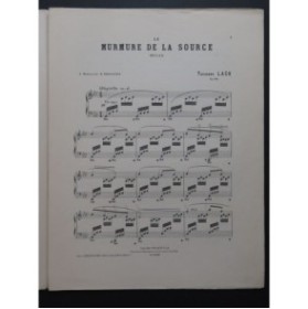 LACK Théodore Le Murmure de la Source Piano 1905