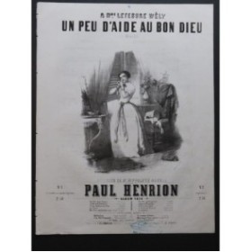 HENRION Paul Un peu d'aide au Bon Dieu Chant Piano 1850