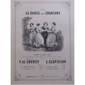CLAPISSON Louis La Danse aux Chansons Chant Piano 1885
