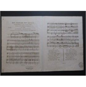 DE BEAUPLAN Amédée Mon dernier mot le v'la Chant Piano ou Harpe ca1820