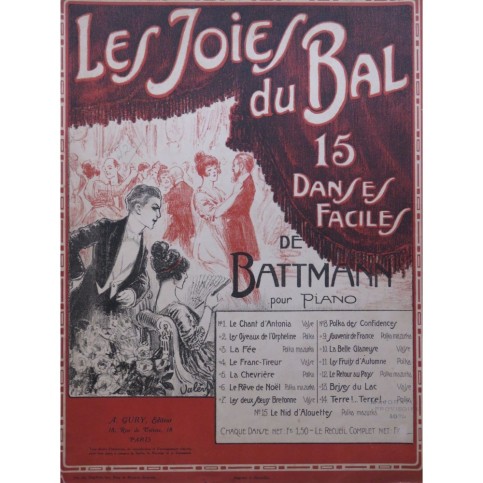 BATTMANN J. L. Les Joies du Bal 15 Danses Piano ca1930
