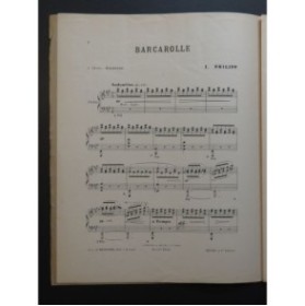 PHILIPP I. Barcarolle Piano 1894