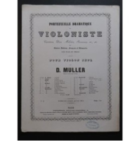 MULLER D. Le Chalet d'Adolphe Adam Violon seul ca1850