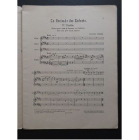 PIERNÉ Gabriel La Croisade des Enfants 2e Partie Chant Piano 1905