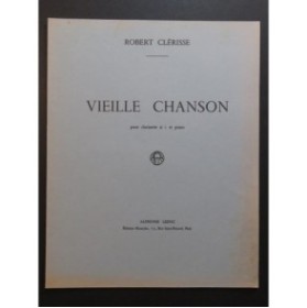 CLÉRISSE Robert Vieille Chanson Piano Clarinette 1958
