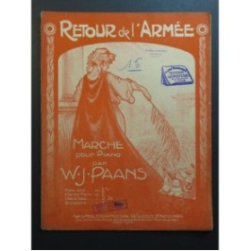 PAANS W. J. Retour de l'Armée Piano 1916