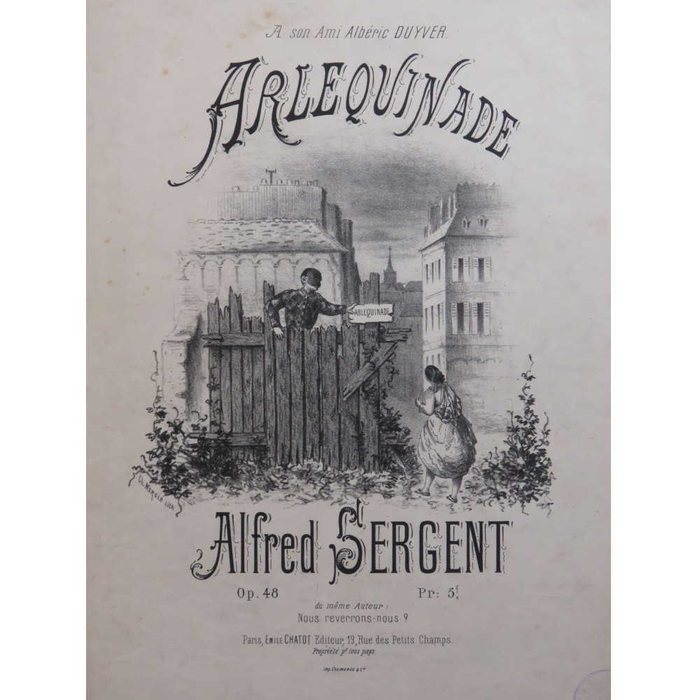 SERGENT Alfred Arlequinade Piano ca1880