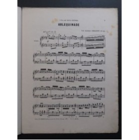 SERGENT Alfred Arlequinade Piano ca1880