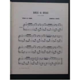 COOTE Charles Bric-à-Brac Polka Piano ca1890