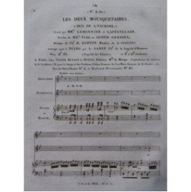 BERTON H. Les Deux Mousquetaires No 2 Chant Piano ou Harpe ca1820