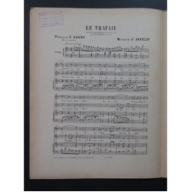 JAVELOT J. Le Travail Chant Piano ca1910