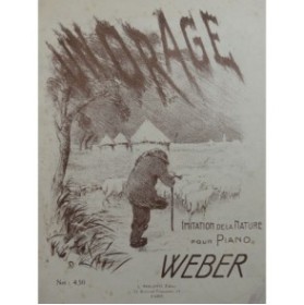 WEBER L'Orage Imitation de la Nature Piano ca1914