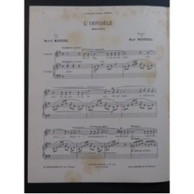 MARÉCHAL Henri L'Infidèle Chant Piano 1913