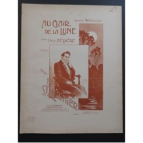 MARINIER Paul Au Clair de la Lune Chant Piano ca1895