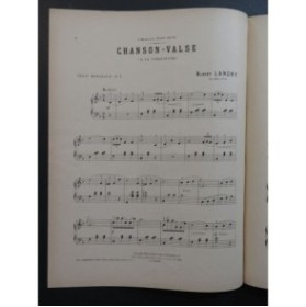 LANDRY Albert Chanson - Valse Piano 1905