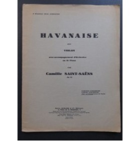 SAINT-SAËNS Camille Havanaise Piano Violon 1948