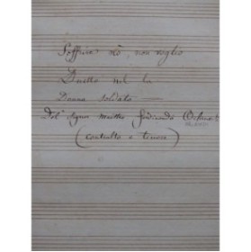 ORLANDI Ferdinando La Donna Soldato Manuscrit Chant Piano ca1810