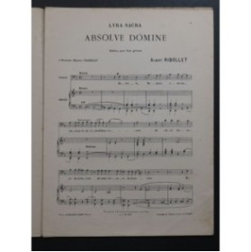 RIBOLLET Albert Absolve Domine Chant Orgue 1919