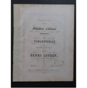 BEETHOVEN Loin d'elle SCHUBERT La Jeune Mère Piano Violoncelle ca1861