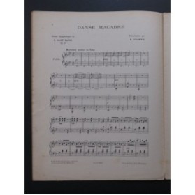 SAINT-SAËNS Camille Danse Macabre Piano Violon Alto Violoncelle 1928