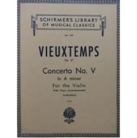 VIEUXTEMPS Henri Concerto No 5 Piano Violon