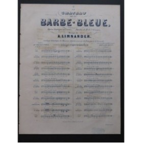 LIMNANDER Armand Le Château de Barbe-Bleue No 6 Chant Piano 1851