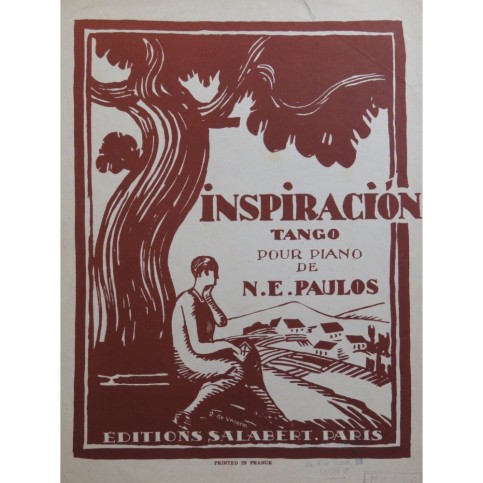 PAULOS N. E. Inspiracion Tango Piano 1935