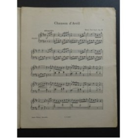 VAN GAEL Henri L'Iris Chanson d'Avril Piano ca1920