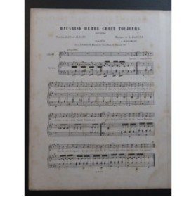 DARCIER Louis Mauvaise herbe croit toujours Chant Piano ca1870